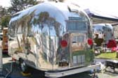 Rear Louvered Panel on Vintage 1963 Airstream Bambi Travel Trailer